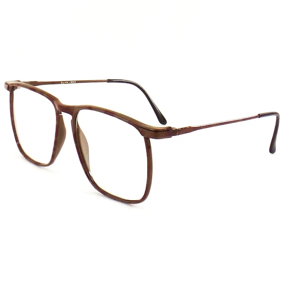 vintage light tortoise square eyeglasses oversize… - image 9
