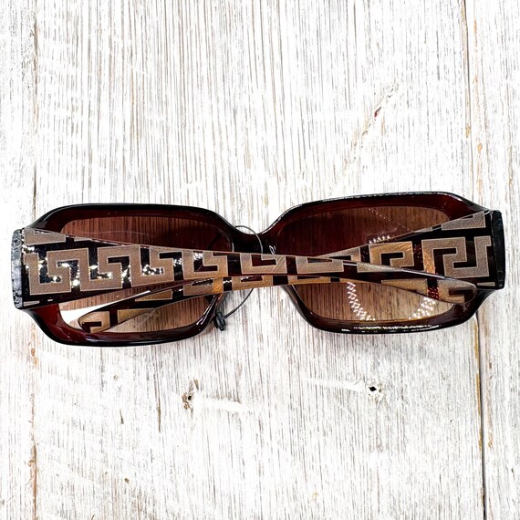 Tortoise-Shell Wrap-Around Sunglasses - image 7