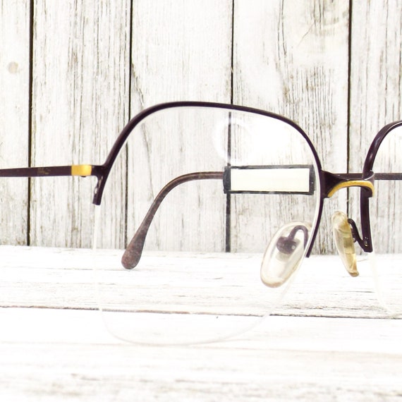 NOS 80s vintage rimless eyeglasses | oversized sq… - image 1