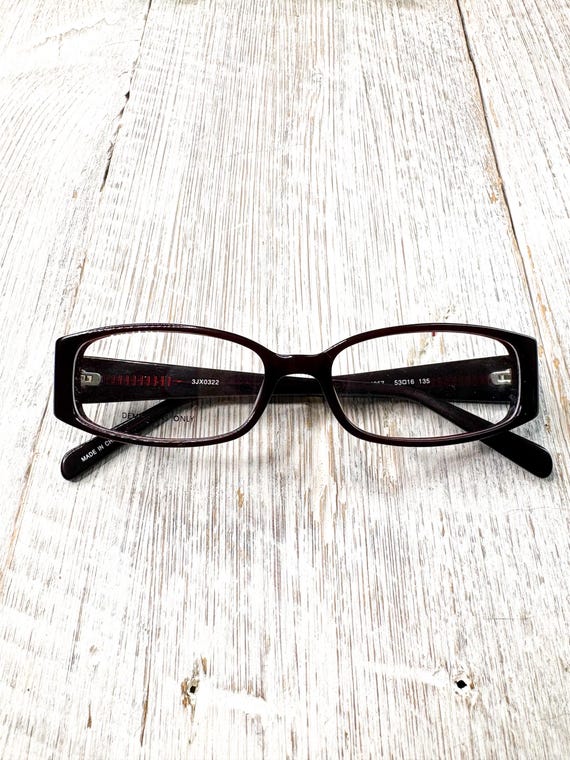 Burgundy Rectangular Eyeglass Frames: 53[]16-135 - image 6
