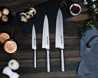 Authentic Handmade Japanese Chef's Knife 'Kirameki' - Superior Quality from Seki, Japan - Contemporary Japanese Design