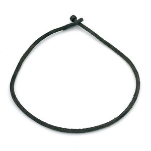 4 mm dickes schwarzes Lederband
