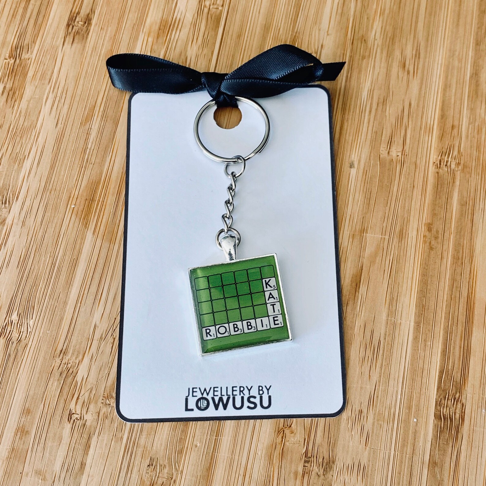 Personalised Scrabble Letter Tile Crossword Keepsake Keyring Etsy