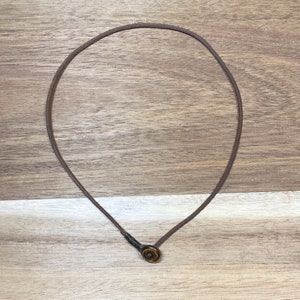 Mens womens unisex thin brown leather necklace image 4