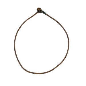 Mens womens unisex thin brown leather necklace image 5