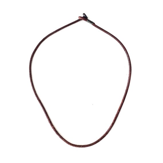 Mens womens brown leather necklace