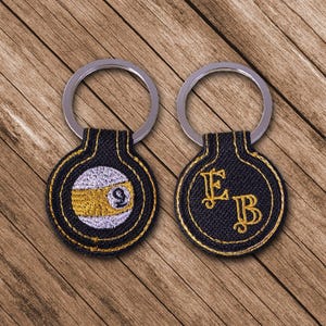 Embroidered Personalized Keychain | 9-Ball | Made to Order