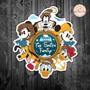 Personalized Mickey & Friends Disney Alaska Cruise Magnet, Disney Wonder Magnet, Alaska Trip 2025, Disney Family Cruise Ship Stateroom Door