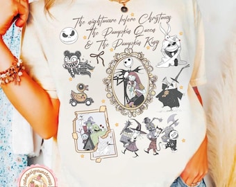 Retro Coquette The Nightmare Before Christmas Shirt, Jack Skellington Shirt, Jack And Sally Shirt, Oogie Boogie Bash, Lock Shock Barrel