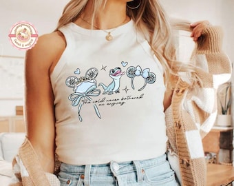 Retro Coquette Bow Disney Princess Christmas Shirt, Magic Kingdom, Elsa Coquette Shirt, Bruni Elsa Tee, Disney Frozen Baby Tee Crop Tank