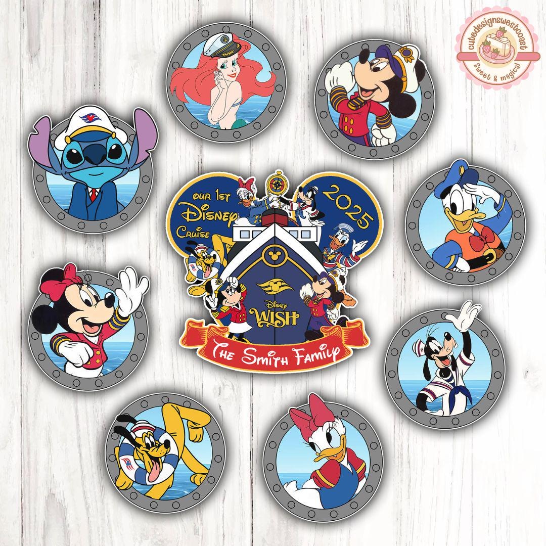 Personalized Our 1st Disney Cruise Ship Family Magnet, Mickey and