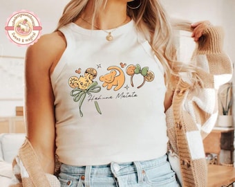 Retro Coquette Bow Disney Hakuna Matata Baby Tee Crop Tank, Animal Kingdom Shirt, Disney Lion King Shirt, Simba Shirt, Disney Safari Shirt