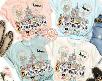 Custom Disneyworld Mickey And Friends Shirt, Personalized Disney Family 2025 Shirts, Retro Disneyworld Trip Tee, Disney Family Vacation 2025