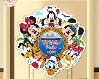 Personalized Disney Cruise Line 2026 Magnet, Custom Mickey and Friends Family Cruise Magnet, Disney Wish Dream Fantasy Disney Cruise Magnet