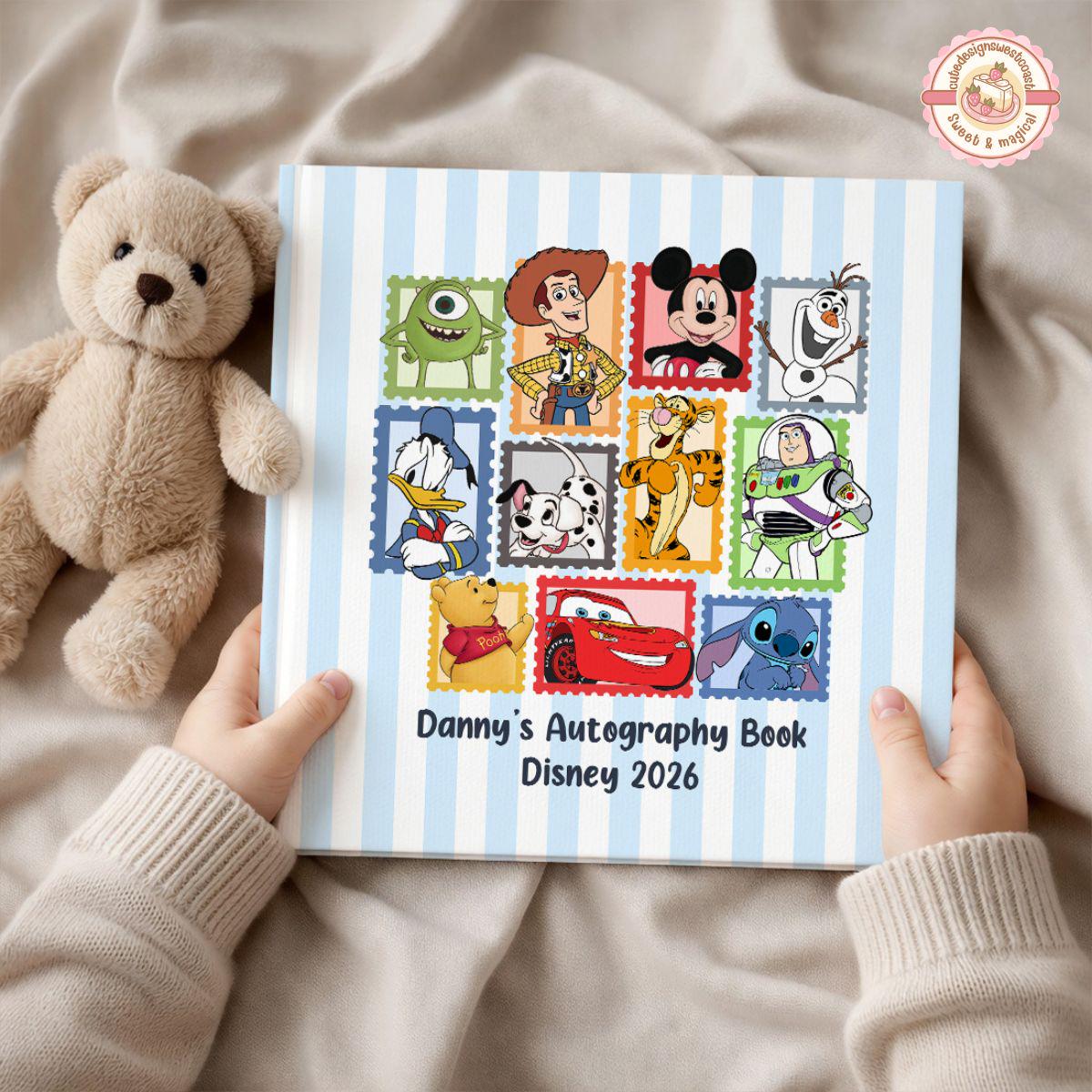 Personalized Disney Characters Autograph Book, Kids Gift, Mickey and ...