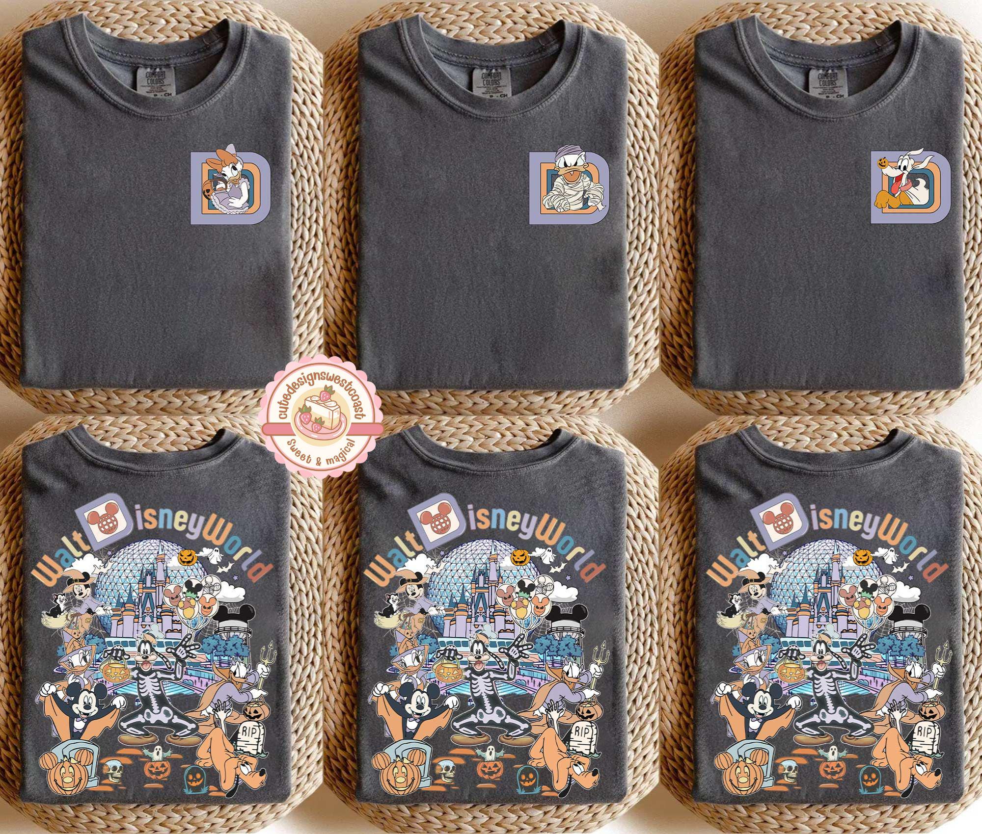 Vintage Walt Disney World Halloween Family Shirts, Mickey And Friends Halloween Matching Tees, Magic Kingdom Shirt, Disneyworld Halloween