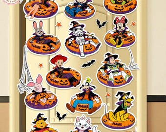 200+ Disney characters Halloween Cruise magnet, Swimming floats Mickey & friends, Personalized 1st Cruise Magnet, Halloween On the High Seas