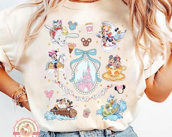 Coquette Bow Disney Castle Baby Tee Crop Tank, Disney Just Here For The Rides Vehicles Shirt, Magic Kingdom Shirt, Disneyland Trip Tee