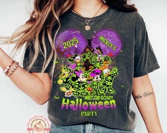 Vintage Disney Halloween Shirt, Mickey's Not So Scary Party 2025 Shirt, Mickey And Friends Halloween, Disney Skeleton Shirt, Mickey Skeleton