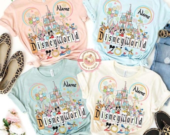 Personalized Disney 2026 Family Vacation Shirts, Disney Castle 2026 Shirts, Disneyworld Family Trip Shirts, Custom Mickey And Friends Tee