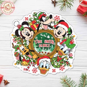 Personalized  Disney Christmas Cruise Magnet, Mickey & Friends Xmas Magnet, Very Merry Time Cruise 2025 Magnet, Disney Family Xmas Magnet