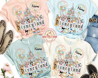 Personalized Disney Trip 2025 shirt, Disneyland Family Trip Group Matching Shirt, WDW Mickey & Friends Tee, Family Vacation 2025 Shirts