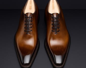 Scarpe di lusso in pelle fatte a mano da uomo – Brogue classiche senza tempo