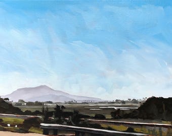 California Oil Painting - 9x12 - Carpinteria Salt Marsh painting by Sharon Schock
