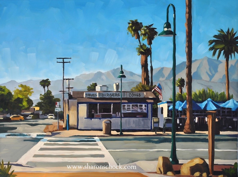 The Spot, Carpinteria Canvas Art Print Oil painting by Sharon Schock 9x12 image 1