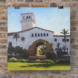 Santa Barbara Courthouse Art Print – California Landmark Painting