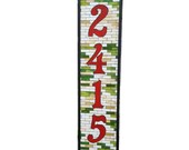 Custom House Numbers in Stained Glass Mosaic