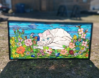 Custom Pet Portrait in Stained Glass Mosaic