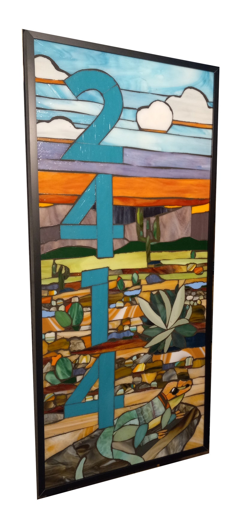 Custom House Numbers Stained Glass Mosaic image 4