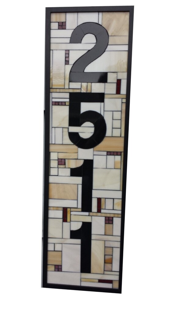 Custom Stained Glass Mosaic House Numbers Custom Stained Glass Mosaic House