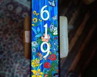 Custom House Numbers Stained Glass Mosaic