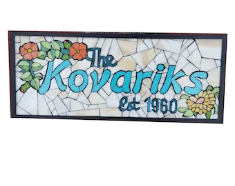 Anniversary Wedding Love Stained Glass Mosaic