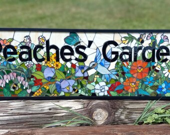 Custom House Numbers Stained Glass Mosaic