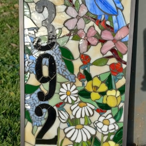 Numeri civici personalizzati Mosaico in vetro colorato immagine 5