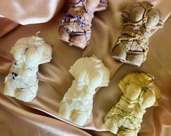 Sculpted Female Torso Soy Wax Candle | Goddess Figure