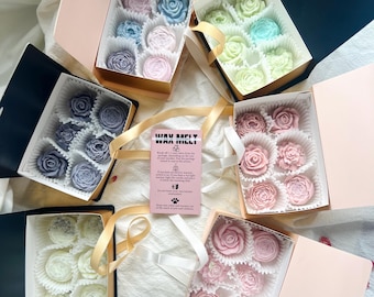 Pastel Floral Wax Melts Gift Set | Handmade Scented Wax Melts | Rose Flower Melts | Home Fragrance