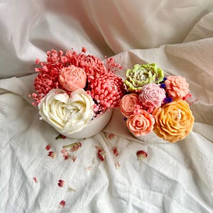Handcrafted Soy Candle Flower Garden| The Scented Garden: Soy Wax Candle Bouquets| Bouquet Gift| Unique gift
