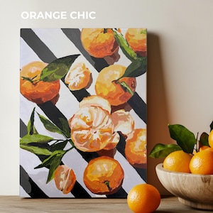 Kitchen Art Paint by Numbers Kit – Framed Canvas, Art Gift Set