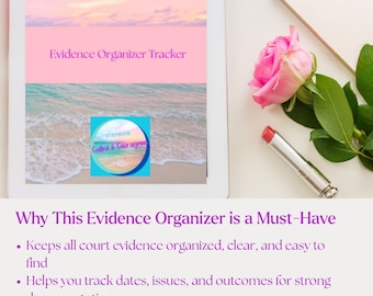 Family Court Evidence Tracker: Child Custody Case Organizer (Editable PDF)
