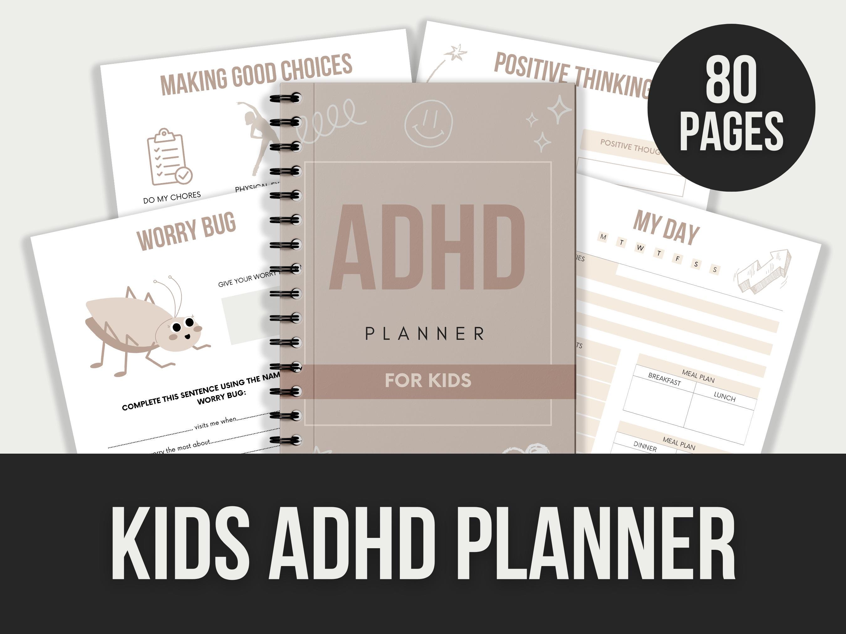 Kids ADHD Planner | Printable ADHD Journal & Tracker | Daily Routine ...