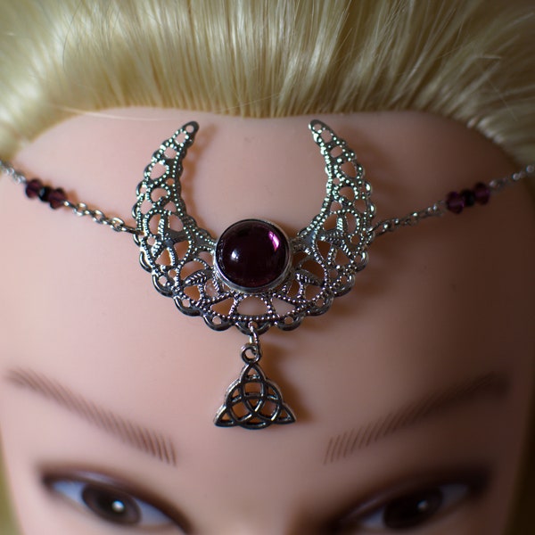 Moon tiara. Celtic necklace. Celtic Circlet.