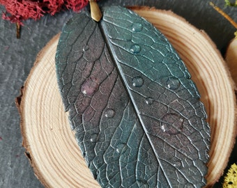 Leaf necklace, Autumn necklace, Leaf Jewelry, Forest jewelry, Leaf Botanical necklace