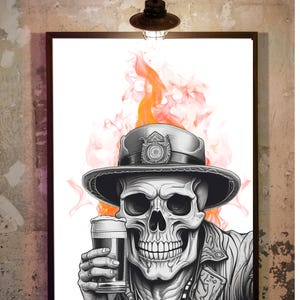 Skull & Fire Wall Decor