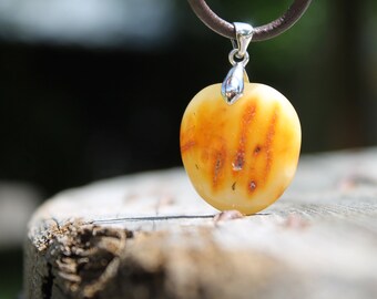 Amber Pendant Charm Amber Necklace, Baltic Amber, Gift for her, Gift for him, Amber Amulet Gift for Mom Natural Jewelry Nordic Amber Stone