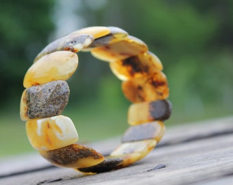 Amber Cuff Bracelet Natural Jewelry