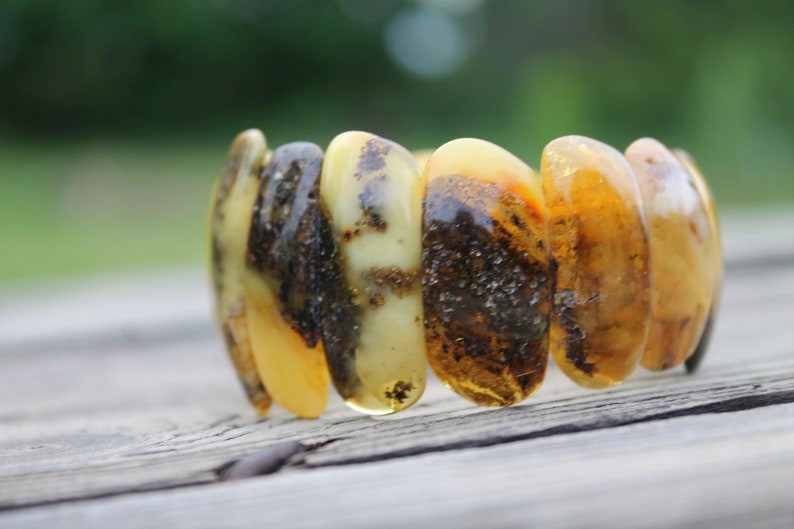 Amber Cuff Bracelet Natural Jewelry image 2